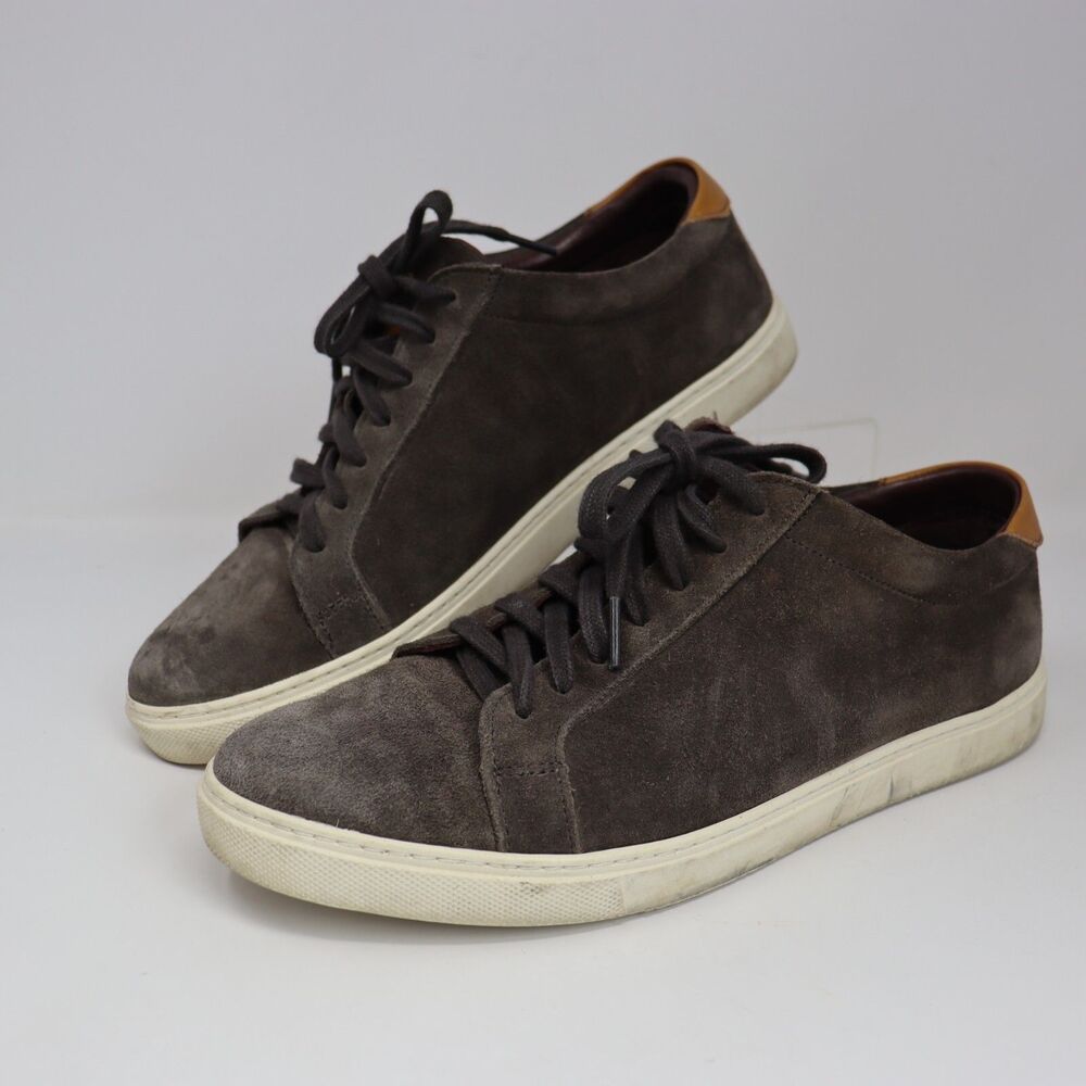 Allen Edmonds Men's  Size 8 D Courtside Leather Suede Sneakers Grey 3579